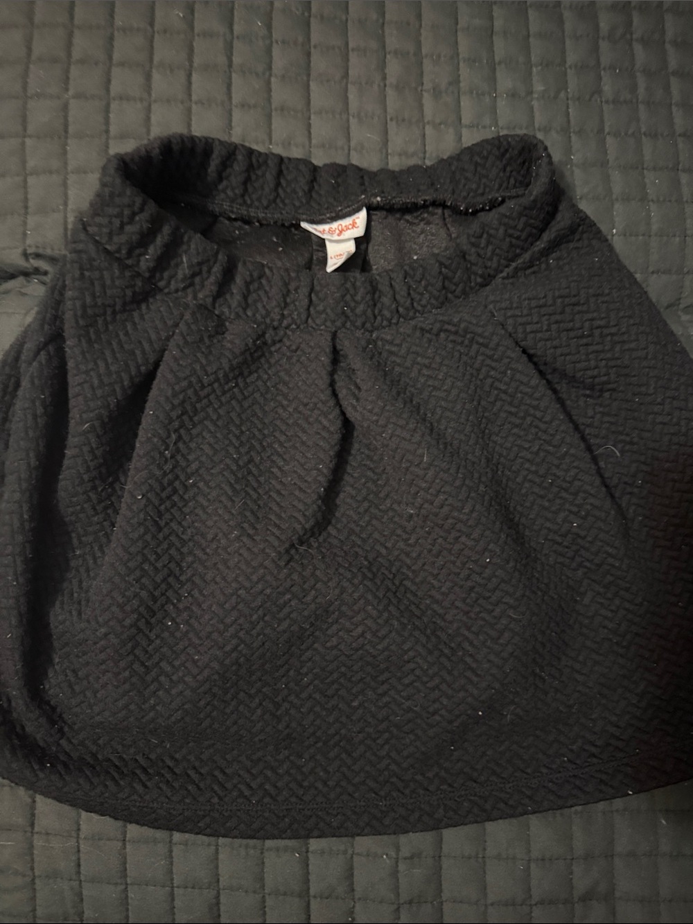 Cat & Jack Black Textured Skater Skirt